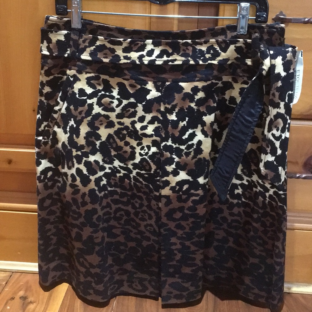 Etcetera Cheetah Skirt *Size 10*New*